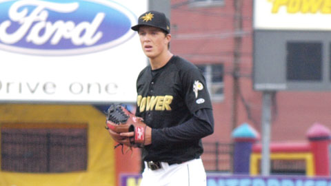 Tyler Glasnow pitching for the West Virginia Power (Low-A)